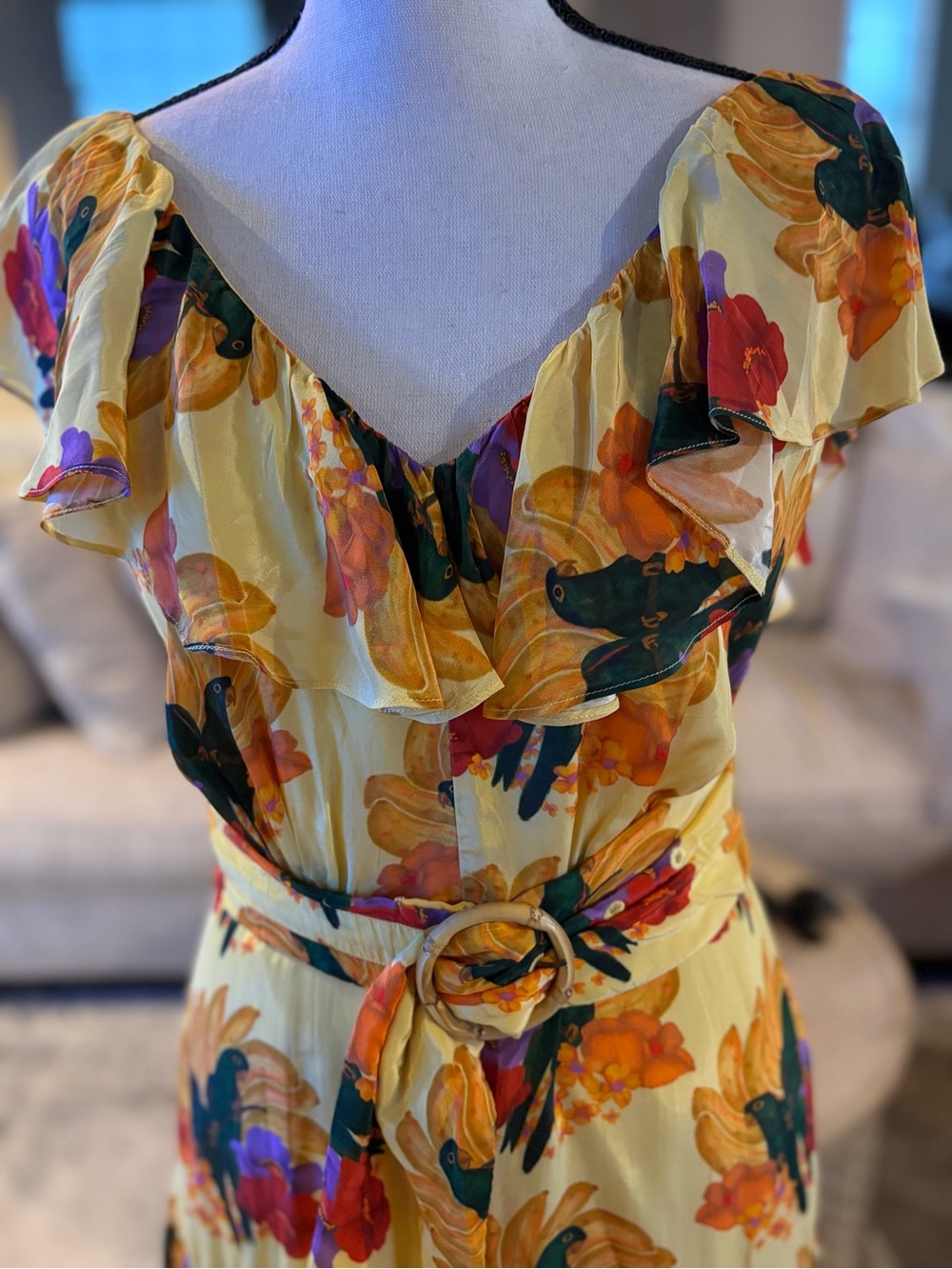 FARM Rio Banana Neat Yellow Maxi Dress - Picture 4 of 5